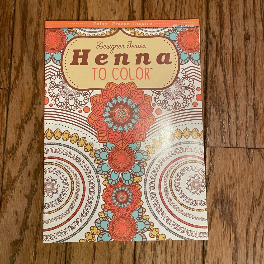 Henna To Color - Adult Coloring Book - Designer Series